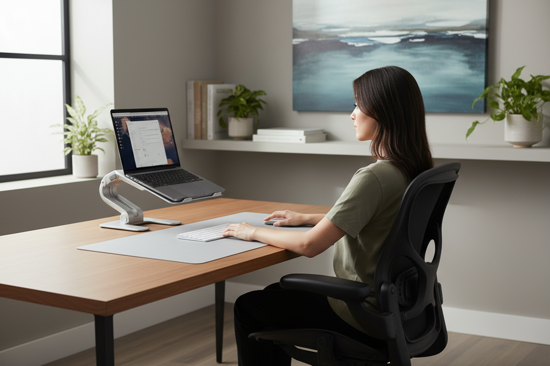 המדריך הארגונומי למשרד הביתי: גובה מסך, זווית ישיבה ומניעת 'צוואר טקסט'